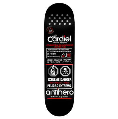 Antihero Cardiel Fueled Up Skateboard Deck 8.62" full bottom