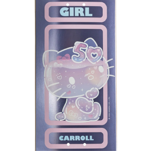 Girl X Hello Kitty 50th Anniversary Carroll Skateboard Deck 8.25"