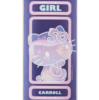 Girl X Hello Kitty 50th Anniversary Carroll Skateboard Deck 8.375"