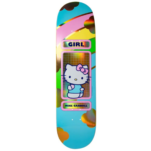 Girl X Hello Kitty Carroll Rainbow Blind Bag Skateboard Deck 8.5" gold