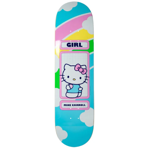 Girl X Hello Kitty Carroll Rainbow Blind Bag Skateboard Deck 8.5" white