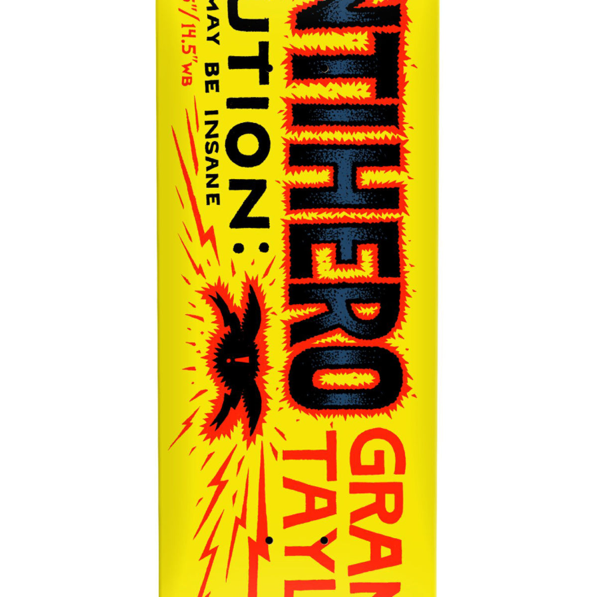 Antihero Grant Caution Skateboard Deck 8.38" graphic