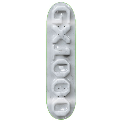 GX1000 Ceramic White Skateboard Deck 8.25" full