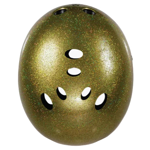 Triple Eight Certified Sweatsaver Helmet gold glitter top