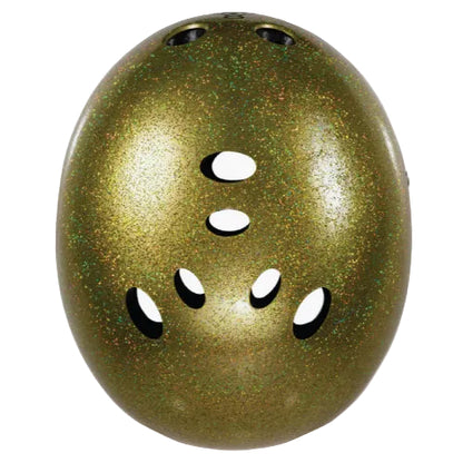 Triple Eight Certified Sweatsaver Helmet gold glitter top