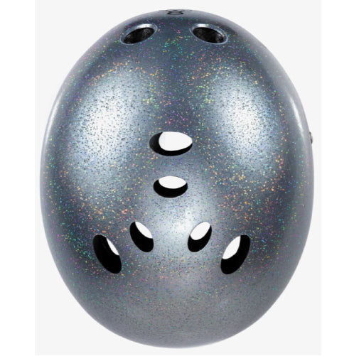Triple Eight Certified Sweatsaver Helmet silver glitter top