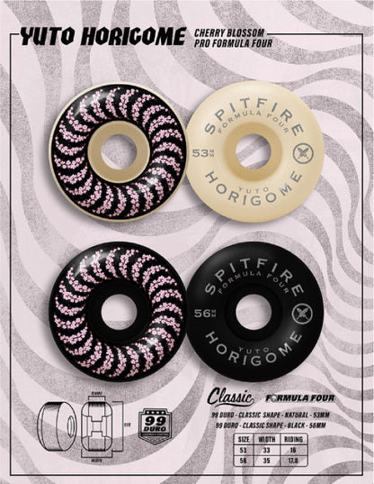 Spitfire F4 Classic Yuto Cherry Blossom Wheels Black 56MM 99D