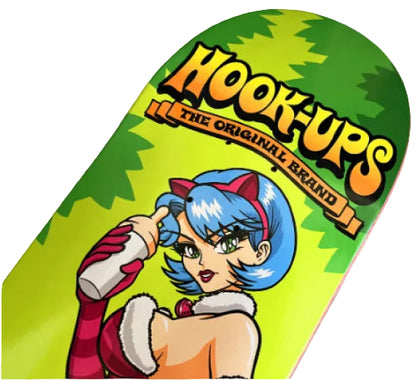 Hook-Ups Cheshire Cat Girl in Wonderland Skateboard Deck 8.5" nose