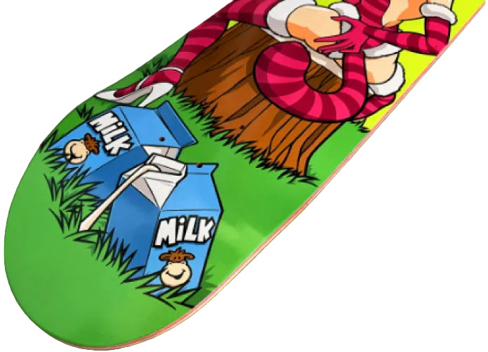 Hook-Ups Cheshire Cat Girl in Wonderland Skateboard Deck 8.5" tail