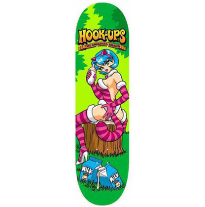 Hook-Ups Cheshire Cat Girl in Wonderland Skateboard Deck 8.5"