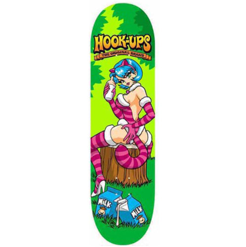 Hook-Ups Cheshire Cat Girl in Wonderland Skateboard Deck 8.5"