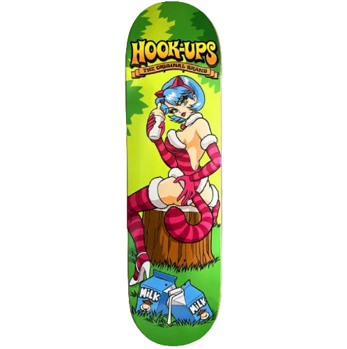 Hook-Ups Cheshire Cat Girl in Wonderland Skateboard Deck 8.5"