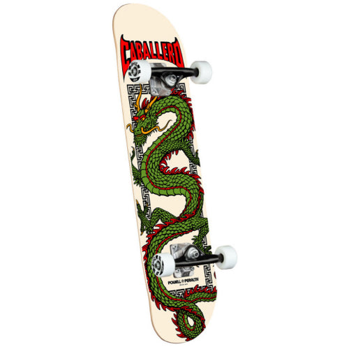 Powell Peralta Steve Caballero Chinese Dragon Complete Skateboard White 7.5"