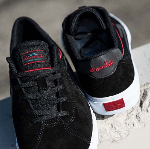 Lakai X Chocolate Flaco 2 Skate Shoe - Black/Red Suede