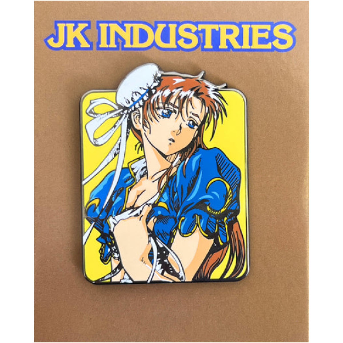 Hook-Ups Jeremy Klein Chun Li Enamel Pin packaging