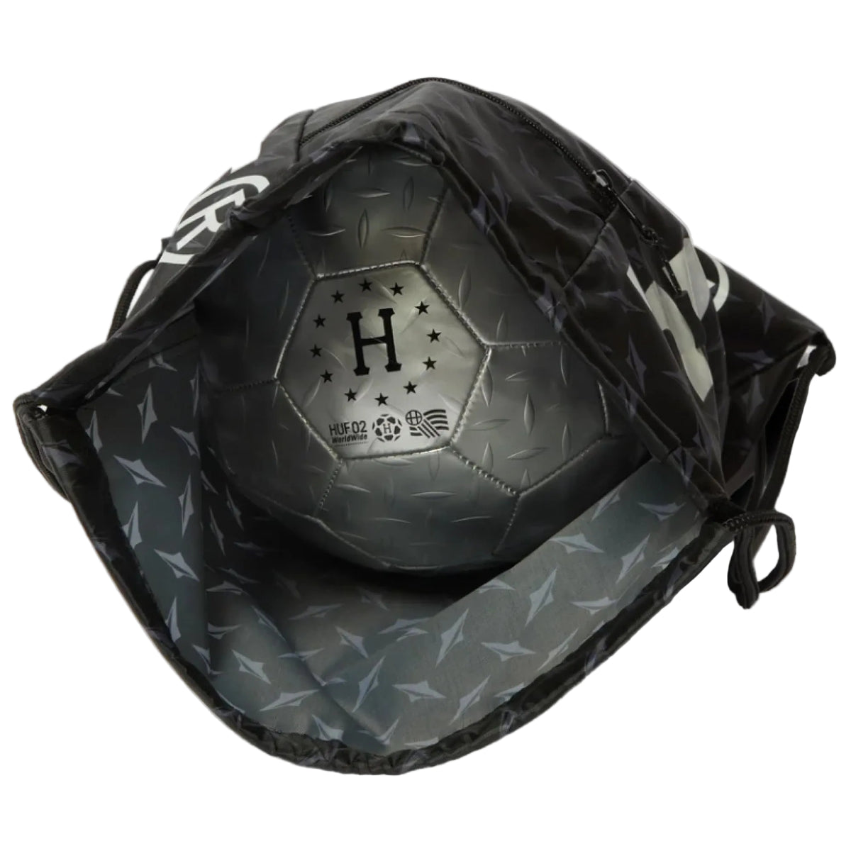 HUF FC Cinch Bag - Black inside