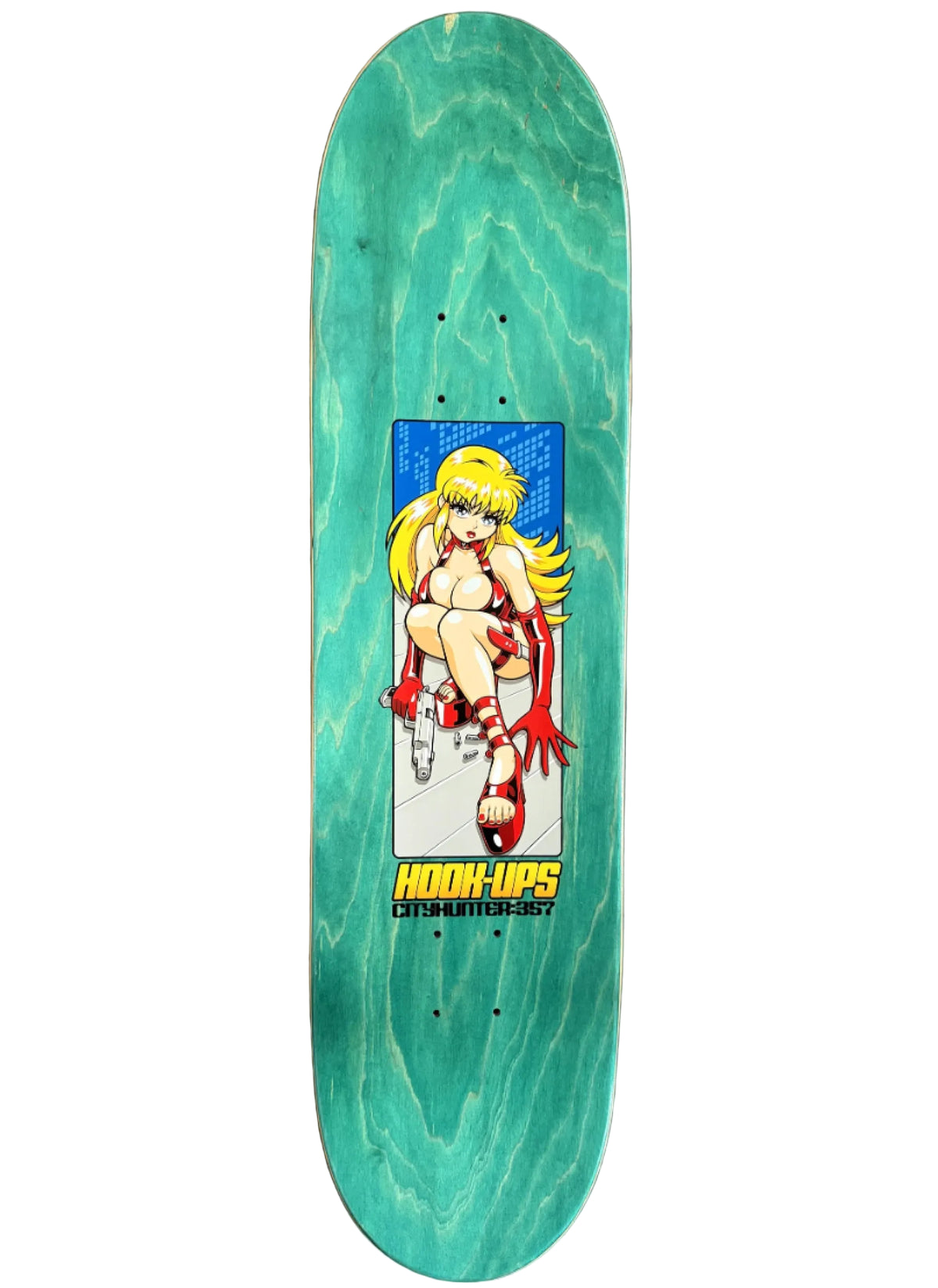 Hook-Ups City Hunter 357 Skateboard Deck 8.5" top full