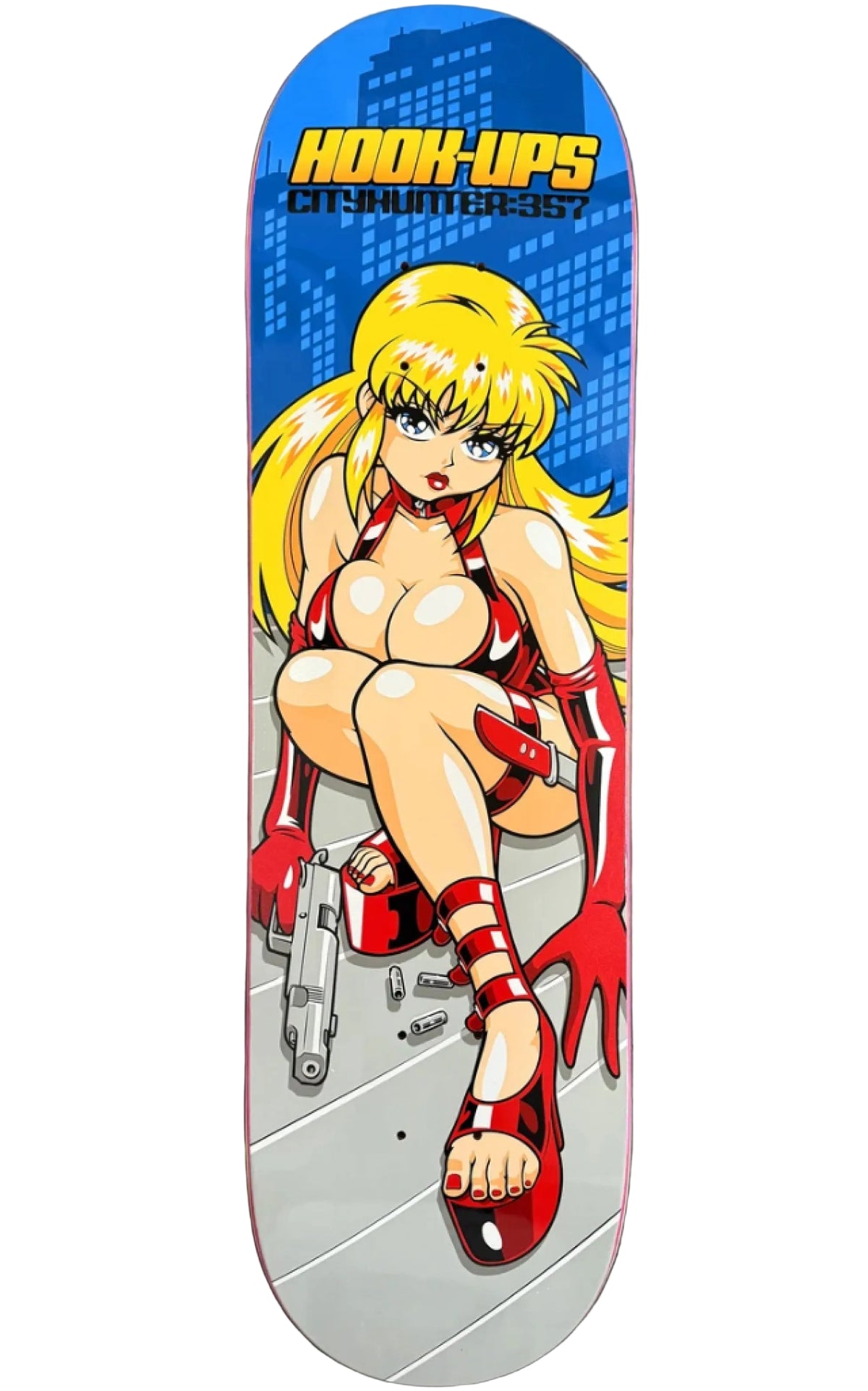 Hook-Ups City Hunter 357 Skateboard Deck 8.5" photo full