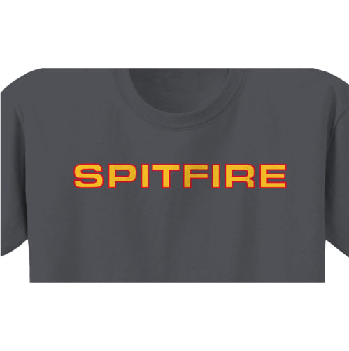 Spitfire Classic '87 Tee - Charcoal/Gold/Red graphic