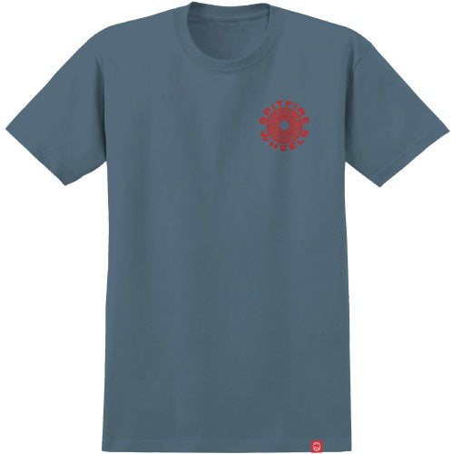 Spitfire Classic 87 Swirl Tee - Slate/Red front
