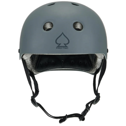 Pro-Tec Classic Certified Skate Helmet matte gray front