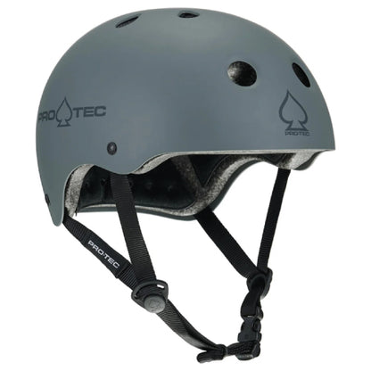 Pro-Tec Classic Certified Skate Helmet matte gray front profile