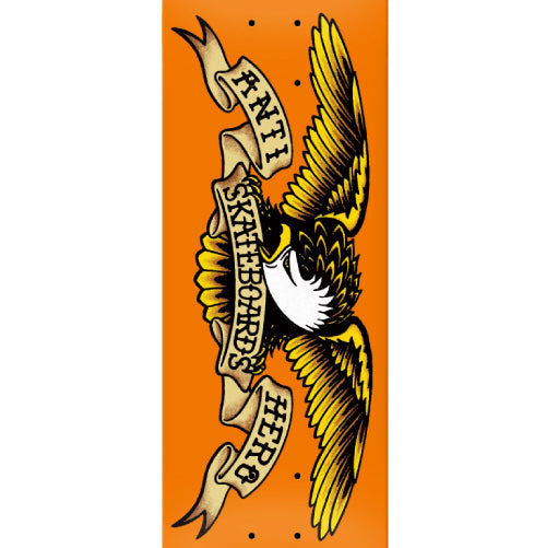 Antihero Classic Eagle Skateboard Deck Orange 9.0"