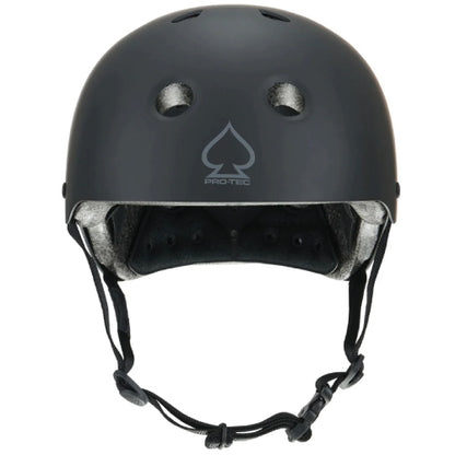 Pro-Tec Classic Certified Skate Helmet matte black front