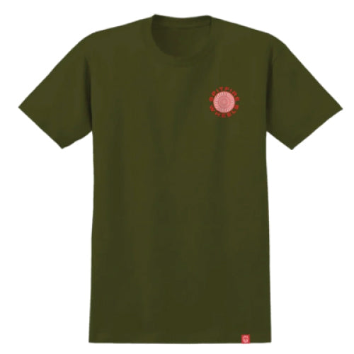 Spitfire Classic 87 Swirl Tee - Army Green/Red