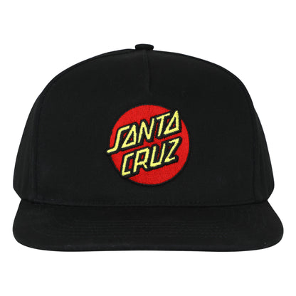 Santa Cruz Classic Dot Snapback Hat - Youth Black front