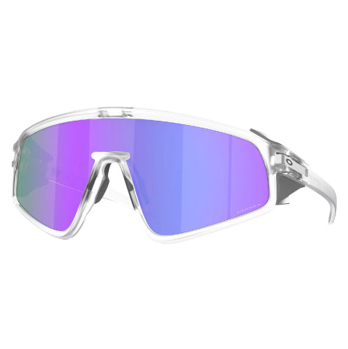 Oakley Latch Panel Matte Clear Frame with Prizm Violet Lenses