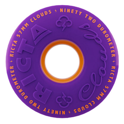 Ricta Clouds Wheels Purple Orange 57MM 92A outside