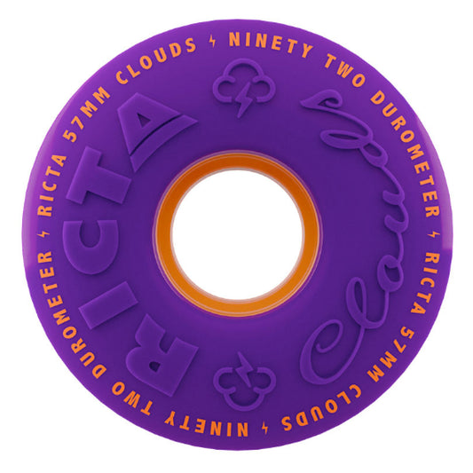 Ricta Clouds Wheels Purple Orange 57MM 92A outside
