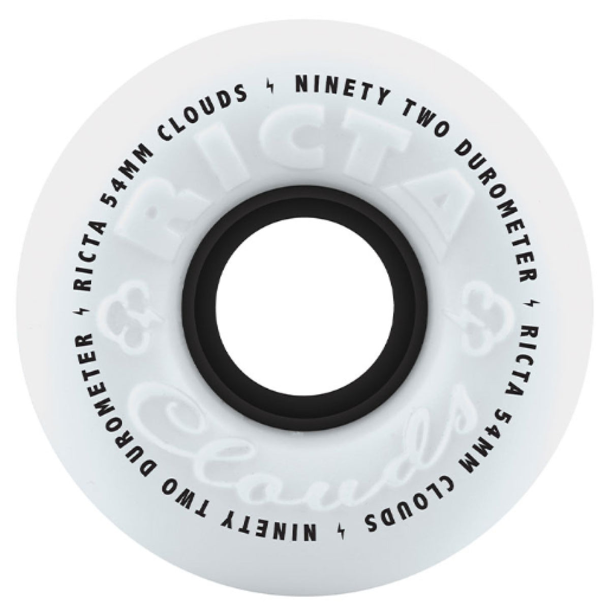 Ricta Clouds Wheels White Black 54MM 92A outside