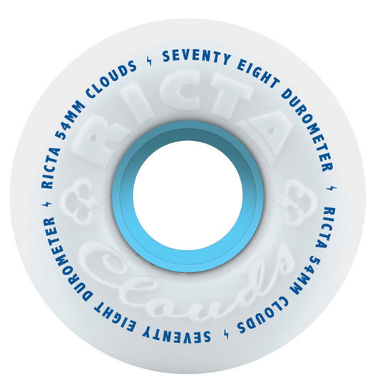 Ricta Clouds Wheels White Blue 54MM 78A outside