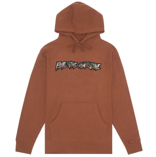 Fucking Awesome Dill Collage Logo Hoodie - Saddle full
