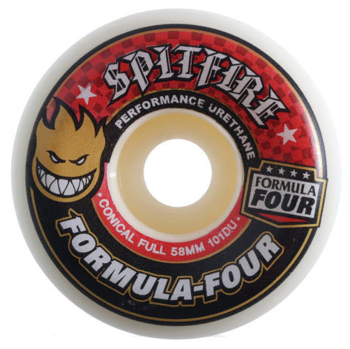 Spitfire F4 Conical Full Red/Black/Natural Wheels 58MM 101D