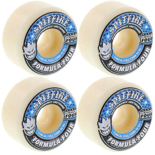 Spitfire F4 Conical Full Natural/Blue/Black Wheels 52MM 99D