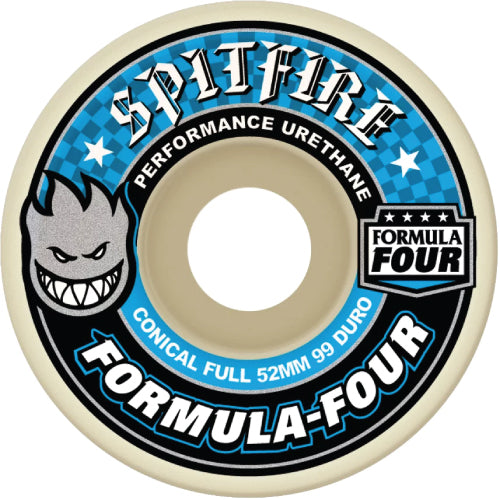 Spitfire F4 Conical Full Natural/Blue/Black Wheels 52MM 99D