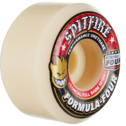 Spitfire F4 Conical Full Red/Black/Natural Wheels 54MM 101D