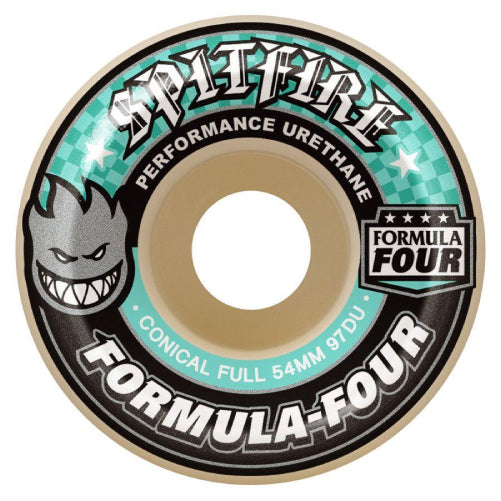Spitfire F4 Conical Full Natural/Teal Wheels 97D