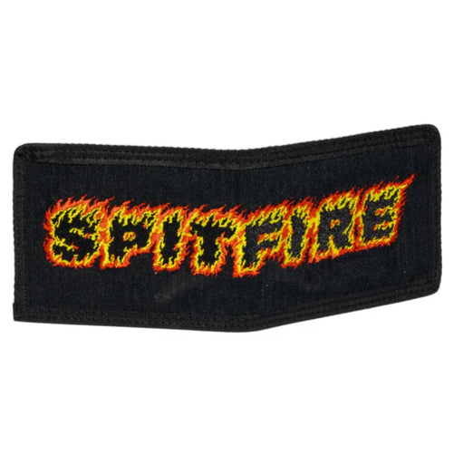 Spitfire Corduroy Flames Script Bi-Fold Wallet - Black