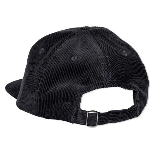 Opera Corduroy Strapback Hat - Black back