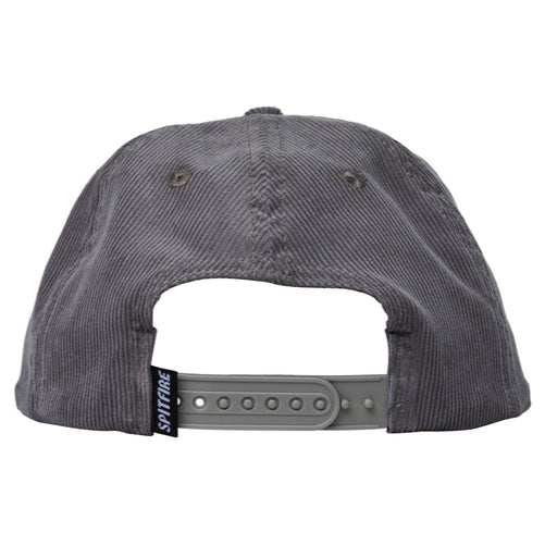 Spitfire Courier Patch Corduroy Snapback Hat - Charcoal/White
