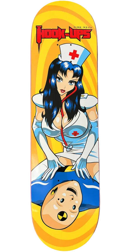 Hook-Ups CPR Nurse Girl Skateboard Deck 8.25" full bottom