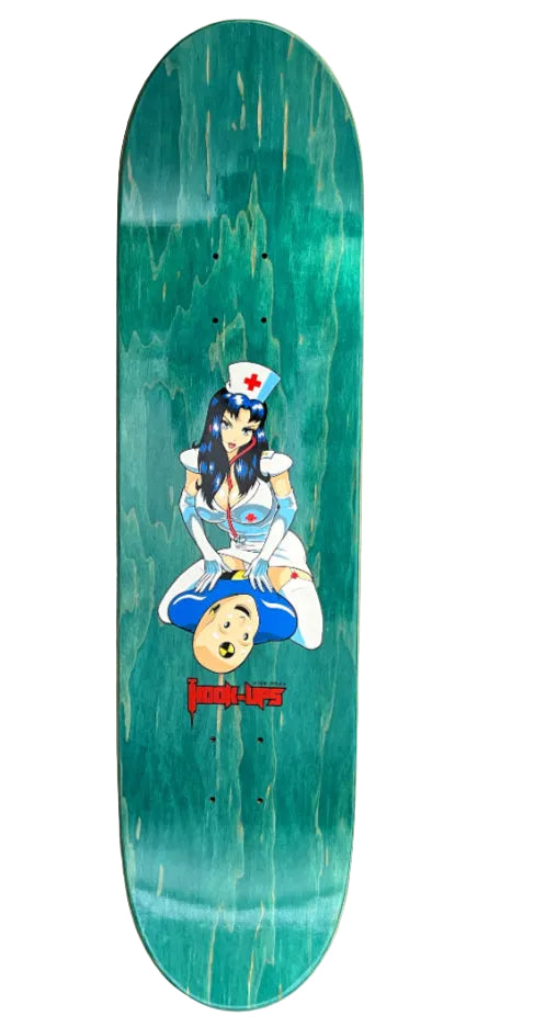 Hook-Ups CPR Nurse Girl Skateboard Deck 8.25" top