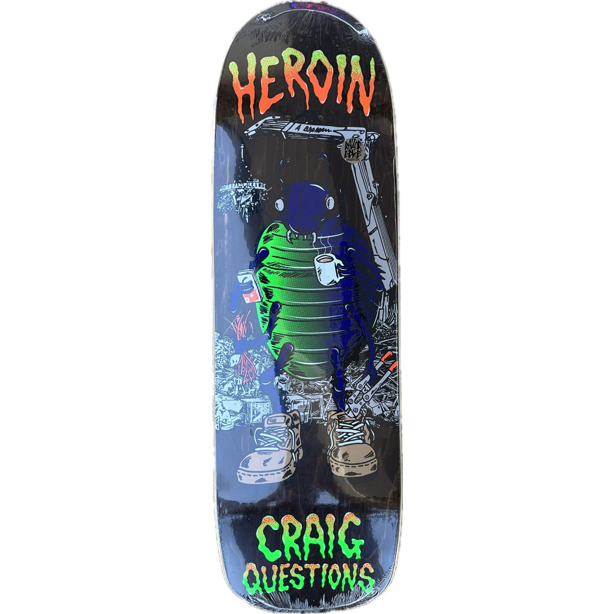 Heroin Craig Bug Skateboard Deck 9.5" brown veneer