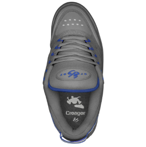 eS Creager Skate Shoe - Grey/Royal Blue top