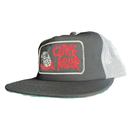 Heroin Curb Killer Trucker Snapback Hat black white