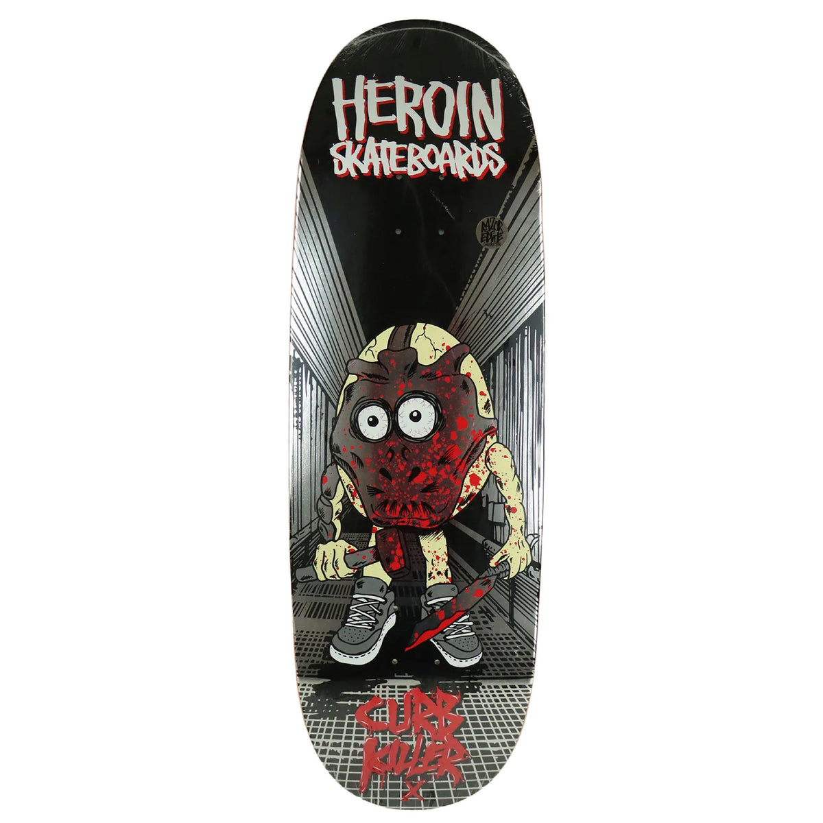 Heroin Curb Killer X Symmetrical Skateboard Deck 10" 